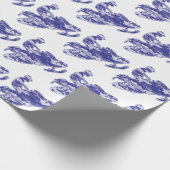 Snowmobier in Camouflage Blue Cadeaupapier (Hoek)