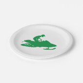 Snowmobier in het Groene Papieren Bordje (Gekanteld)