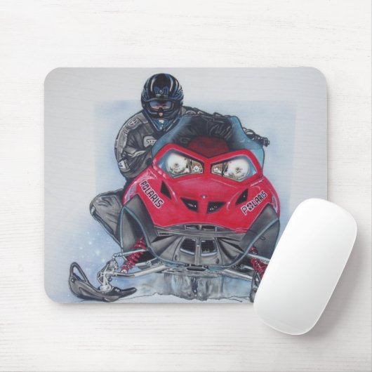Snowmobier Mousepad Muismat (Met muis)