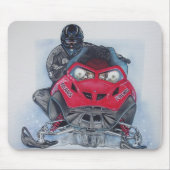 Snowmobier Mousepad Muismat (Voorkant)