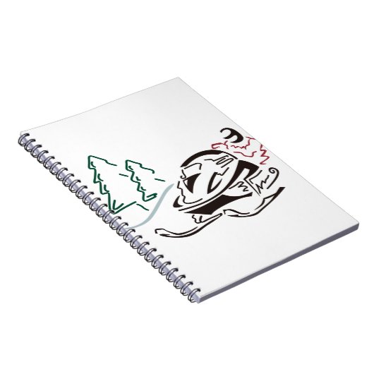 Snowmobier Pine Trees Notitieboek (Rechterzijde)