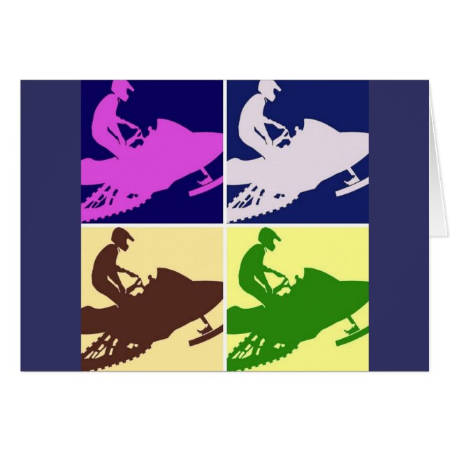 Snowmobier/Pop Art (Voorkant Horizontaal)