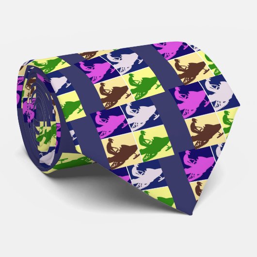 Snowmobier/Pop Art Stropdas (Opgerold)