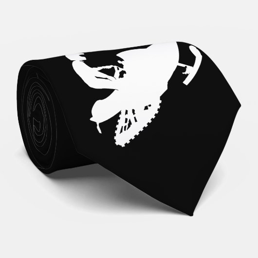 Snowmobier White Sled Stropdas (Opgerold)