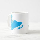 Snowmobiing Blue Sled Koffiemok (Voorkant links)
