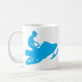 Snowmobiing Blue Sled Koffiemok (Links)
