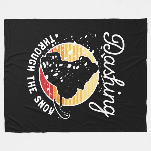 Snowmobiing - Dashing door de sneeuw Fleece Deken (Voorkant (Horizontaal))