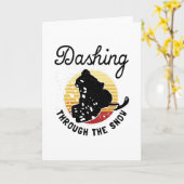 Snowmobiing - Dashing door de sneeuw Kaart (Gele Bloem)