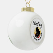 Snowmobiing - Dashing door de sneeuw Keramische Bal Ornament (Links)
