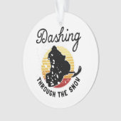 Snowmobiing - Dashing door de sneeuw Ornament (voorkant)