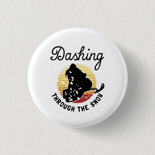 Snowmobiing - Dashing door de sneeuw Ronde Button 3,2 Cm (Voorkant)