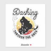 Snowmobiing - Dashing door de sneeuw Sticker (Vel)