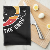 Snowmobiing - Dashing door de sneeuw Theedoek (Quarter Fold)