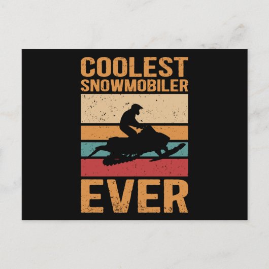 Snowmobiing Koudste Snowmobiler Briefkaart (Voorkant)