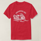 Snowmobiing Legend Snowmobile Illustration Funn T-shirt (Design voorkant)