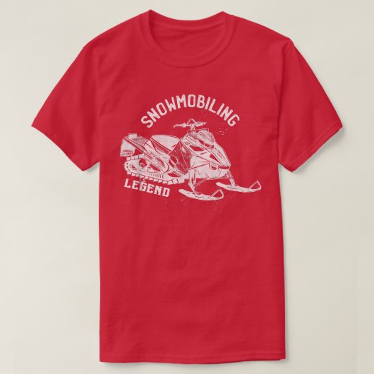 Snowmobiing Legend Snowmobile Illustration Funn T-shirt (Design voorkant)