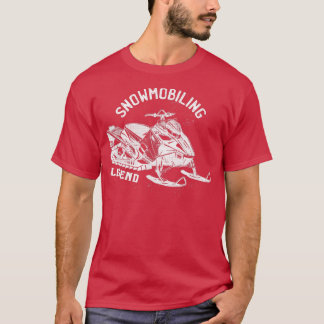 Snowmobiing Legend Snowmobile Illustration Funn T-shirt