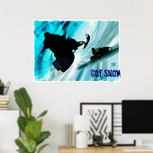 Snowmobiing op Icy Trails Poster (Thuiskantoor)