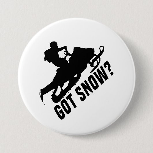 Snowmobiing Ronde Button 7,6 Cm (Voorkant)