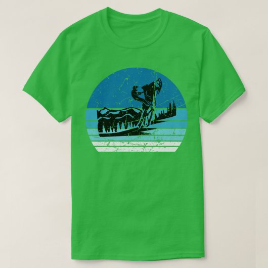 Snowmobiing Snowmobile Retro T-shirt (Design voorkant)