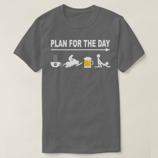 Snowmobiing Snowmobile - Skidoo Daily Plan T-shirt (Design voorkant)