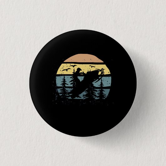 Snowmobiing Snowmobilie Ronde Button 3,2 Cm (Voorkant)