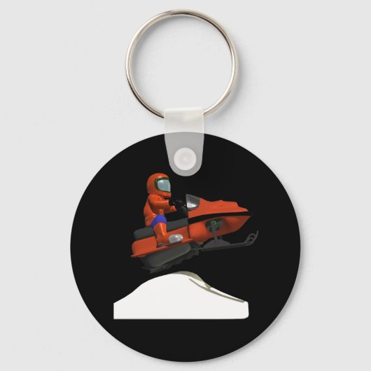 Snowmobiing Sprong 2 Sleutelhanger (Voorkant)