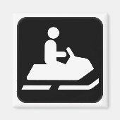 Snowmobiing Symbol Magnet (Voorkant)