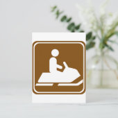 Snowmobiing Trail Highway Sign Briefkaart (Staand voorkant)
