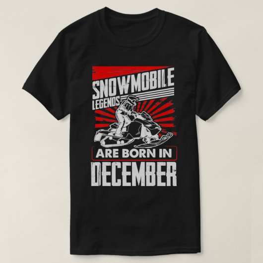 Snowmobile Birthday Snowmobile Legends Geboren in  T-shirt (Design voorkant)