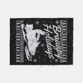 Snowmobile Braapy Holidays Funny Braap Ugly Christ Fleece Deken (Voorkant (Horizontaal))