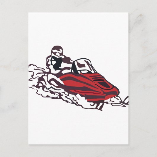 Snowmobile Briefkaart (Voorkant)