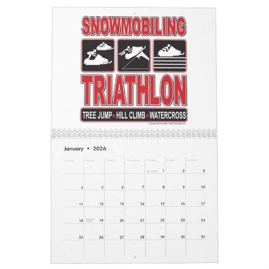 Snowmobile Calander Kalender (Jan 2026)