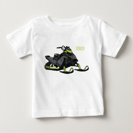 Snowmobile cartoon illustratie (Voorkant)