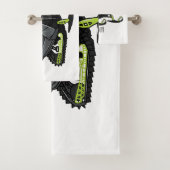 Snowmobile cartoon illustratie bad handdoek (Insitu)
