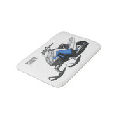 Snowmobile cartoon illustratie badmat (Gekanteld)