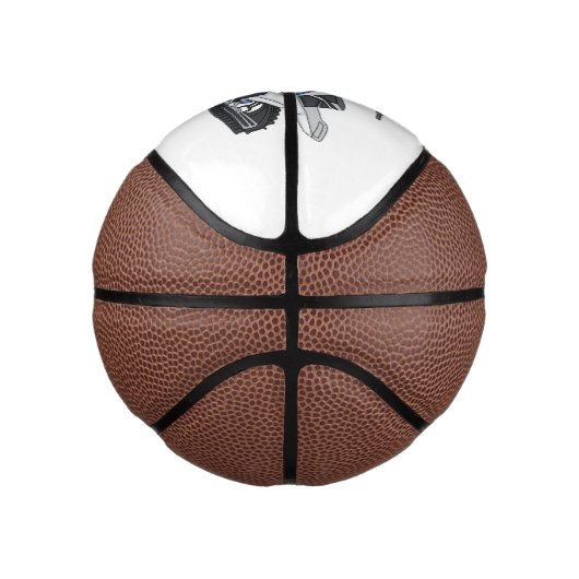 Snowmobile cartoon illustratie basketbal (Rechts)