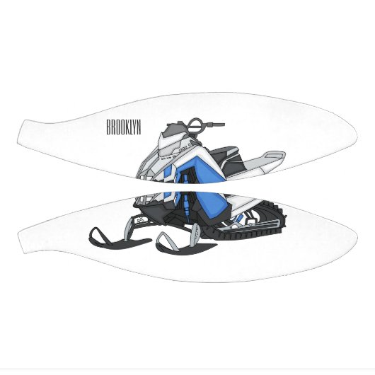 Snowmobile cartoon illustratie basketbal (Panelen)