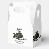 Snowmobile cartoon illustratie bedankdoosjes (Geopend)