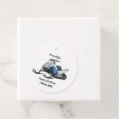 Snowmobile cartoon illustratie bedankjes labels (In situ)
