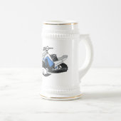 Snowmobile cartoon illustratie bierpul (Voorkant rechts)