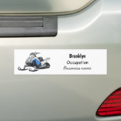 Snowmobile cartoon illustratie bumpersticker (Op auto)