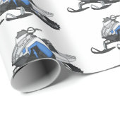 Snowmobile cartoon illustratie cadeaupapier (Rol Hoek)