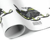 Snowmobile cartoon illustratie cadeaupapier (Rol Hoek)