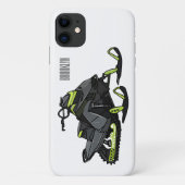 Snowmobile cartoon illustratie Case-Mate iPhone case (Achterkant)
