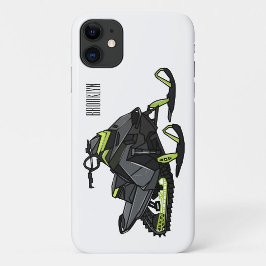Snowmobile cartoon illustratie Case-Mate iPhone case (Achterkant)