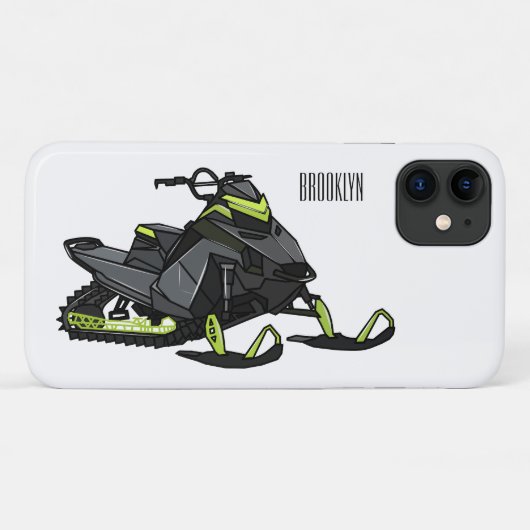 Snowmobile cartoon illustratie Case-Mate iPhone case (Achterkant (horizontaal))