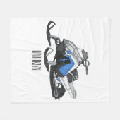 Snowmobile cartoon illustratie fleece deken (Voorkant (Horizontaal))
