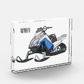 Snowmobile cartoon illustratie fotoblokken (Links)