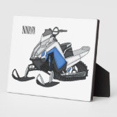 Snowmobile cartoon illustratie fotoplaat (Zijkant)